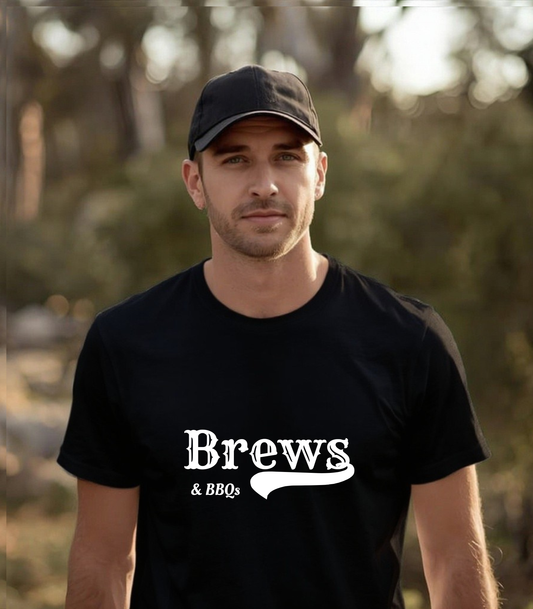 Brews and BBQs T-Shirt, Beer & BBQ Lover Tee, Gift for Dad & Grandad