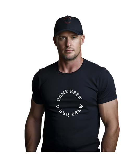 Home Brew & BBQ Crew T-shirt, Beer & BBQ Lover Tee, Gift for Dad or Grandad