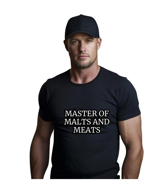 Master of Malts and Meats T-Shirt, Beer & BBQ Lover Tee, Gift for Home Brewer