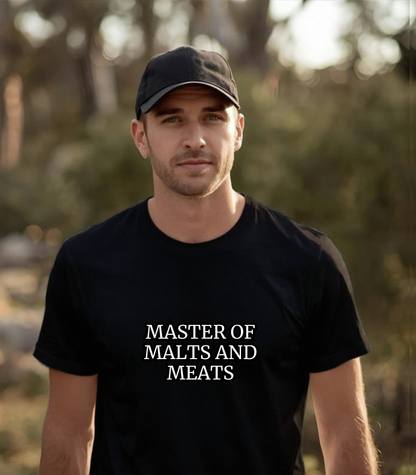 Master of Malts and Meats T-Shirt, Beer & BBQ Lover Tee, Gift for Home Brewer